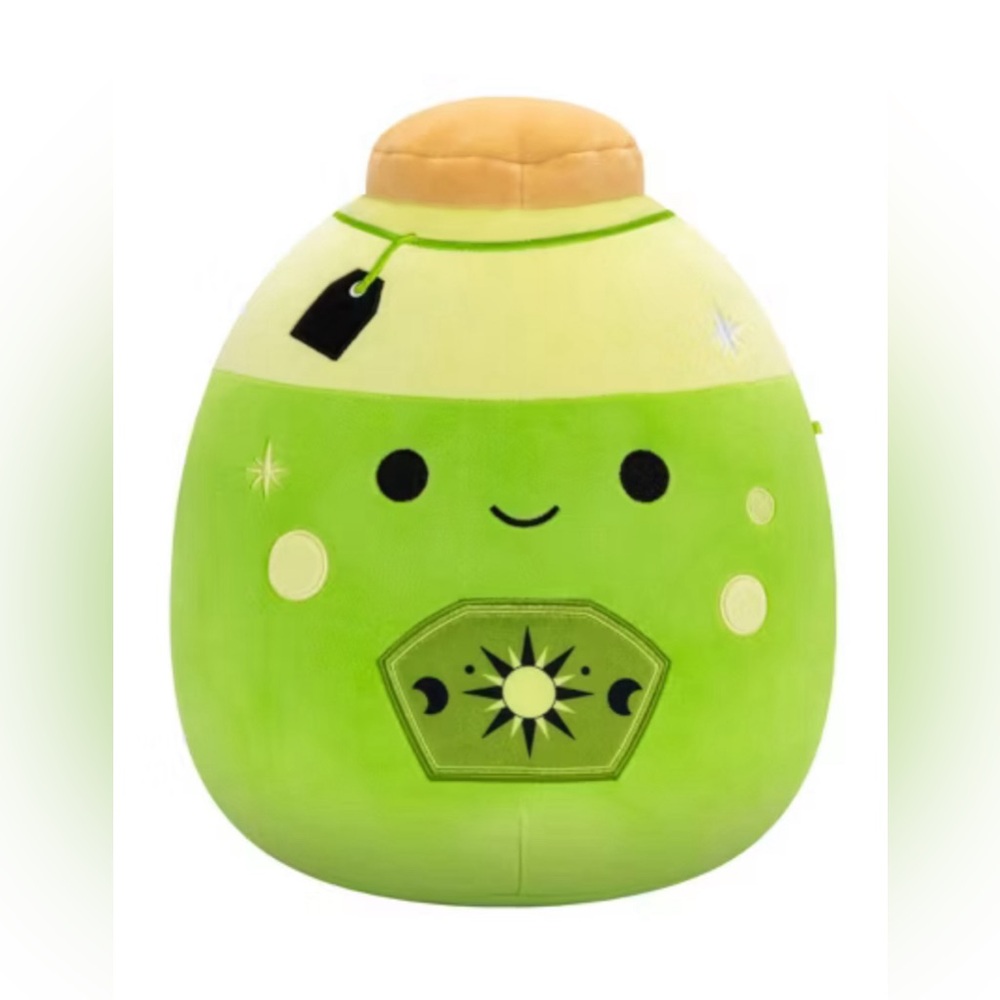 Livingston Magic Potion 12” Squishmallow Plush Green Bottle Cork NWT